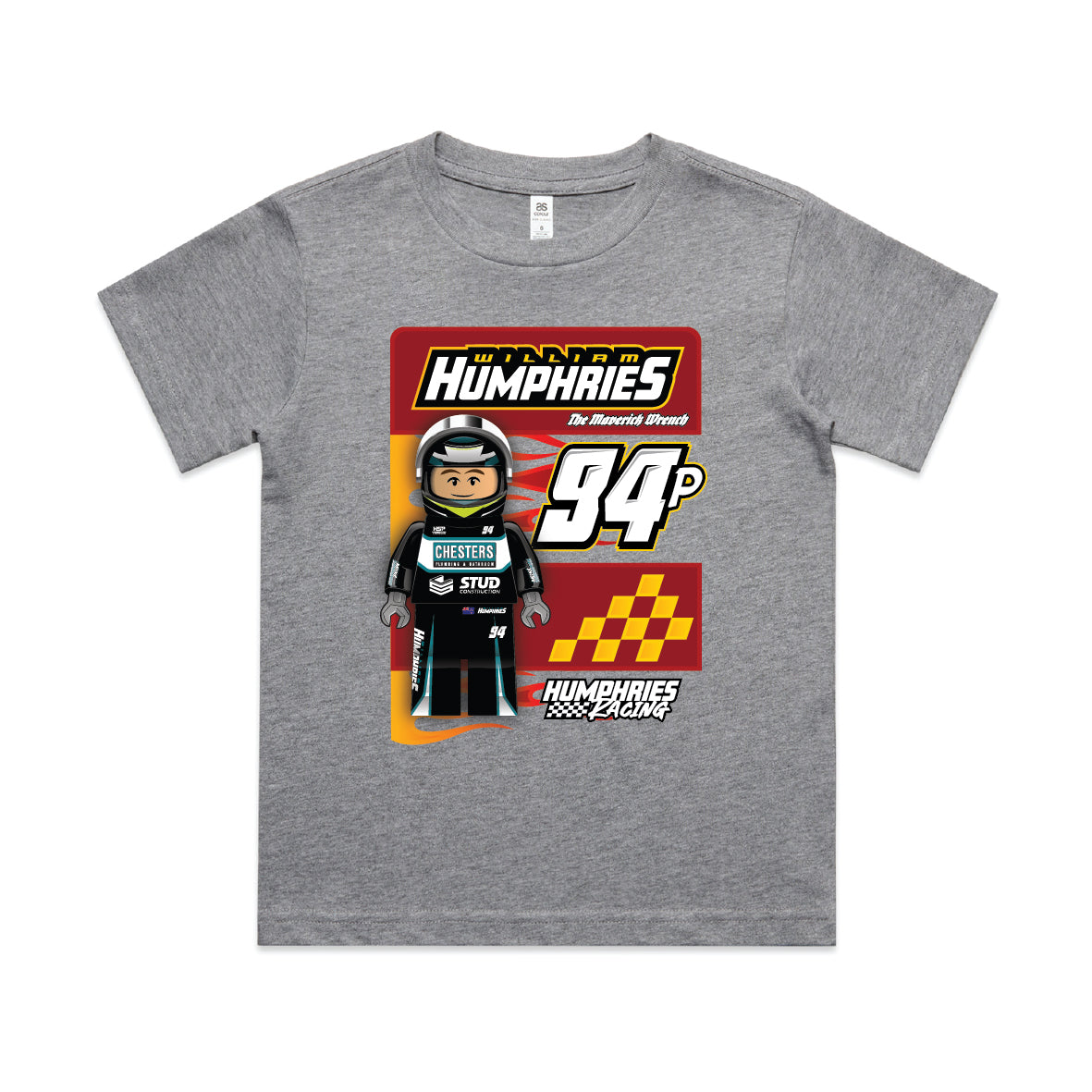 The Maverick Wrench Tee (Kids) Grey