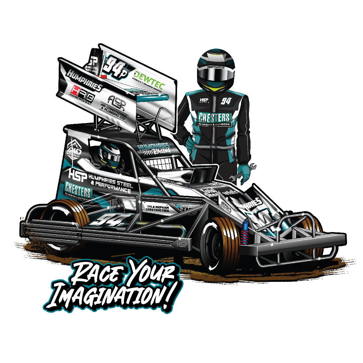 Race Your Imagination Sticker